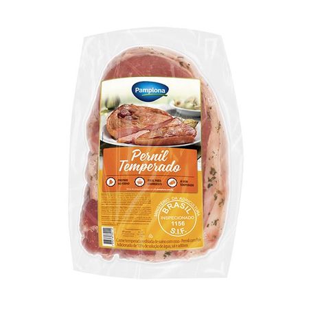 Pernil suino pamplona c/osso kg temperado resfriado