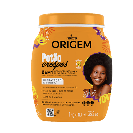 Creme hidratação crespo origem 1kg