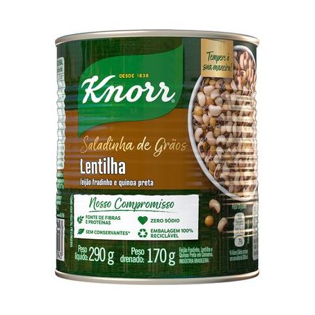 Saladinha Knorr Lentilha Feijão Fradinho Quinoa Preta 170G