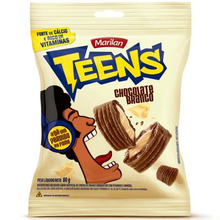 Biscoito marilan teens 80g chocolate branco