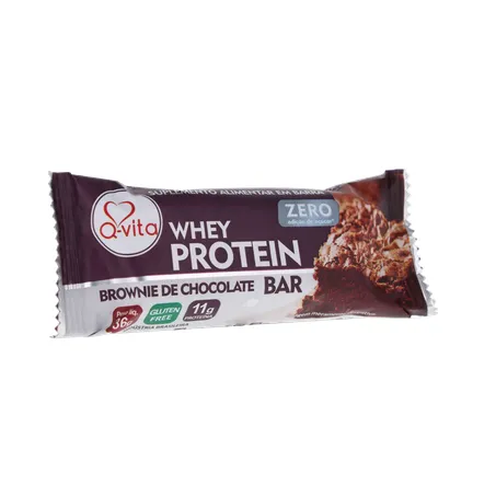 BARRA WHEY PROTEIN Q-VITA BROWNIE DE CHOCOLATE ZERO ADIÇÃO DE AÇÚCAR 36G 360-33