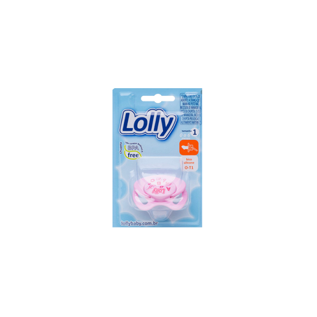 Chupeta Lolly Fase 1 Silicone Orto 4014 Rosa