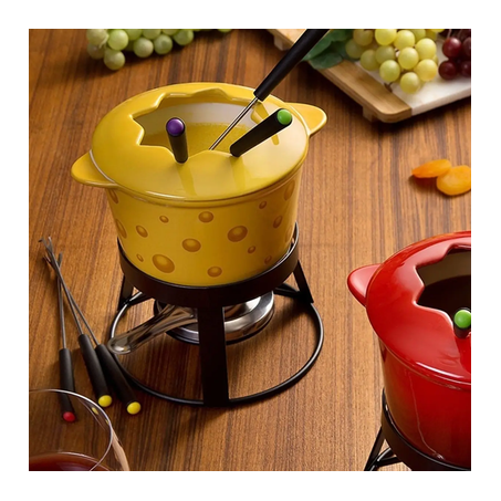 Hauskraft Aparelho de Fondue Lana Amarelo 11 Peças 360-1