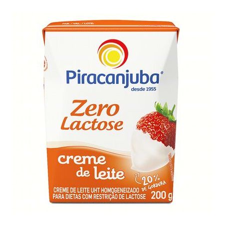 CREME DE LEITE ZERO LACTOSE PIRACANJUBA 200G