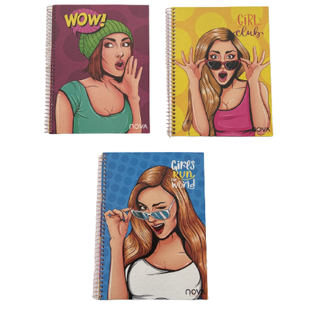 CADERNO NOVA POWER GIRL CD 1M 96F UN