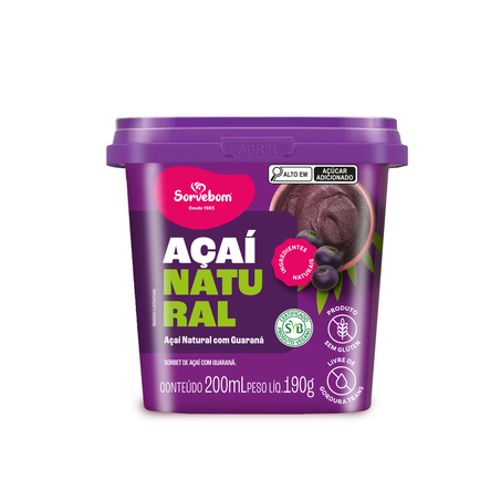 AÇAÍ SORVEBOM C/GUARANÁ 200ML