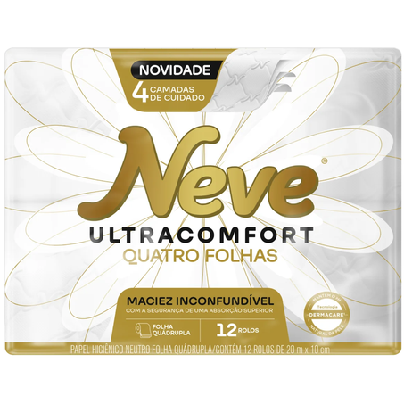 PAPEL HIG NEVE FOLHA QUADRUPLA ULTRA 12X20MT 