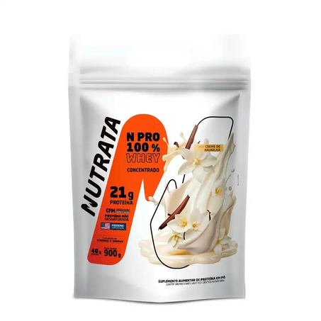 Whey Nutrata n Pro Concentrado 900g Refil Baunilha