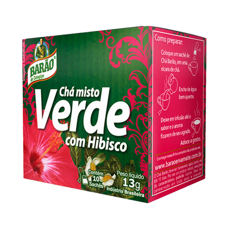 CHA MISTO VERDE COM HIBISCO 10G BARÃO