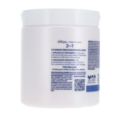 MÁSCARA TRATAMENTO DOVE 2 EM 1 NUTRIÇÃO + TRI ÓLEOS 500G 360-15