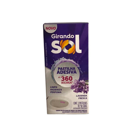 Pastilha adesiva girando sol com 3un lavanda fresca