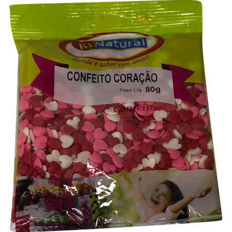 Confeito natura life 80g coracao
