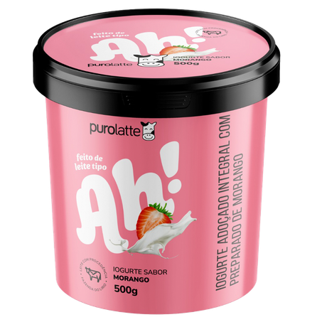 Iogurte Puro Latte Sabor Morango 500g