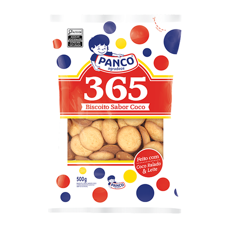 Biscoto Panco 365 Coco 500g