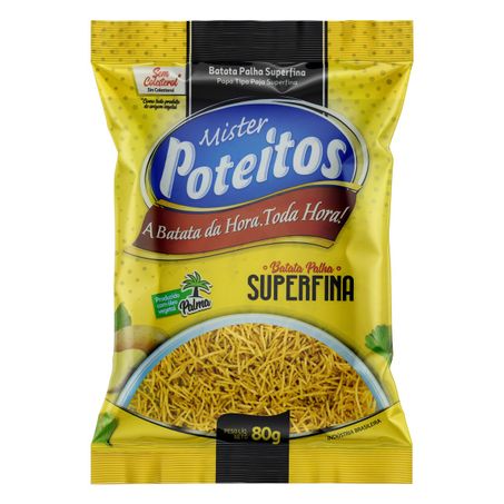 Batata palha superfina mister poteitos pacote 80g