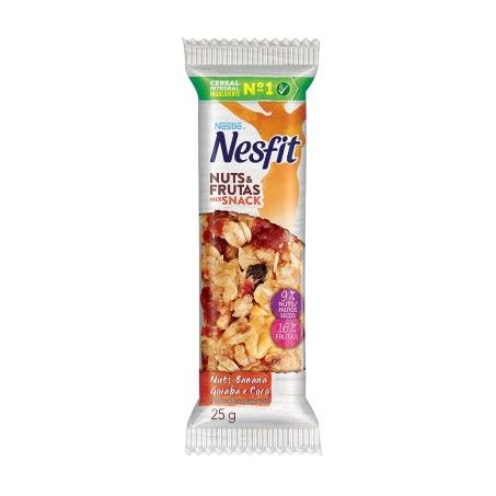 BARRA CEREAL NESTLE NESFIT NUTS/BANANA/GOIABA/COCO