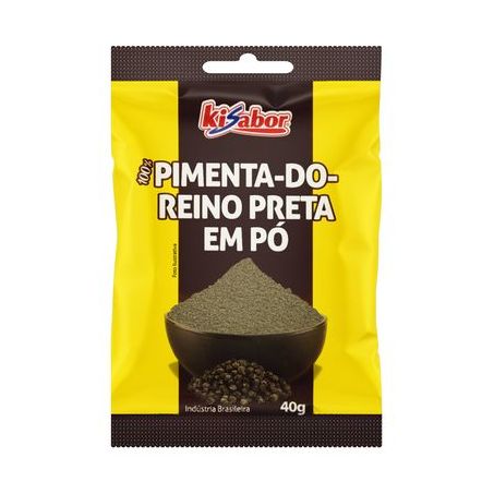 Especiarias Kisabor Pimenta Do Reino em Pó Pacote 40G