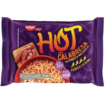 Macarrão instantâneo nissin lamen sabor calabresa picante 85g
