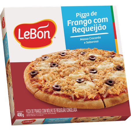 Pizza lebon 400g frango c/requeijao