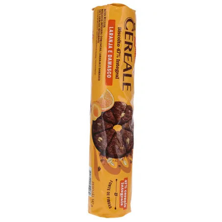Biscoito Integral Bauducco Cereale Laranja e Damasco 147g 360-33