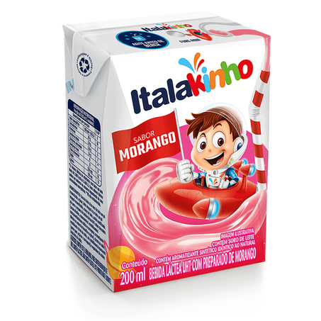 BEBIDA LÁCTEA ITALAKINHO MORANGO 200ML