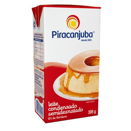 Leite condensado piracanjuba semidesnatado 395g