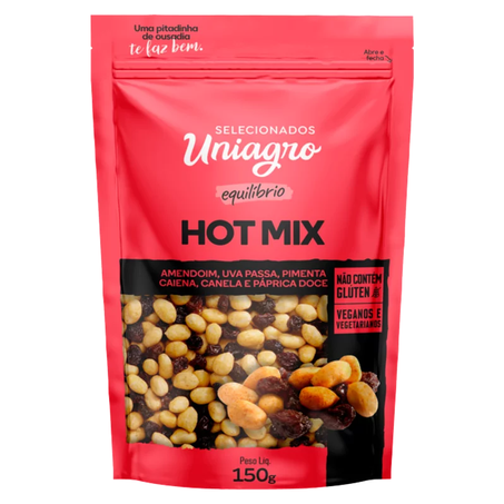 MIX DE AMENDOIM, UVA-PASSA, PIMENTA-CAIENA, CANELA E PÁPRICA DOCE HOT UNIAGRO