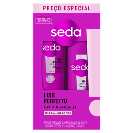 KIT SHAMPOO SEDA 300ML+COND 190ML LISO P
