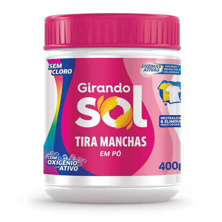 TIRA MANCHA SEM CLORO EM PO GIRANDO SOL POTE 400G