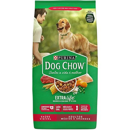 RAÇÃO DOG CHOW 1KG ADULTO RAÇAS MEDIAS E GRANDES