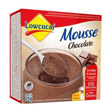 Mousse em Pó Lowcucar Zero Chocolate Caixa 75G