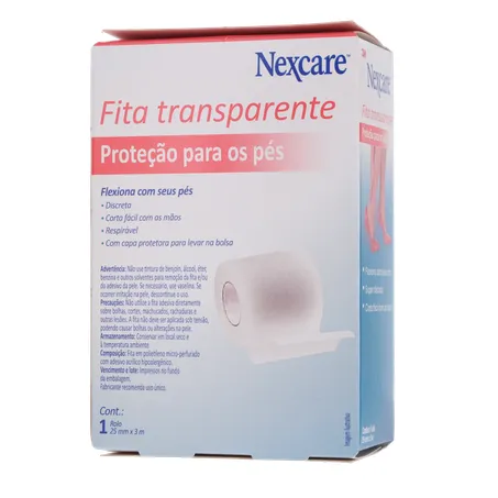 Fita adesiva protetora de pés 3m transpa 360-20