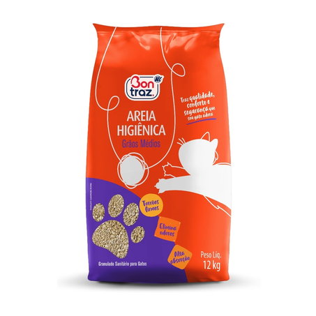 Areia Higiênica Bontraz 12kg