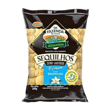 SEQUILHOS BAUNILHA ZERO LAC 200G - BIOSOFT
