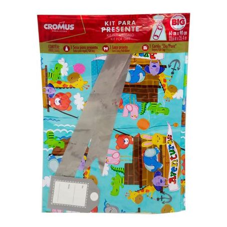 KIT PARA PRESENTE CROMUS BEBÊ ESTAMPAS VARIADAS BIG 3 PEÇAS