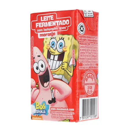 Leite ferm elege bob esponja morango 160g 360-21