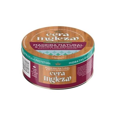 CERA PASTA INGLEZA CARNAUBA MAD.NAT.MOV.DEM 300G