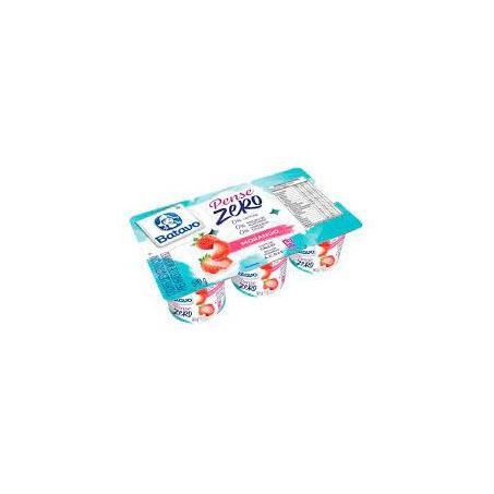 Iogurte morango pense zero lactose batavo 510g bandeja com 6 unidades