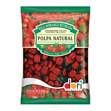 Bala dori frutsy rech morango 600gr