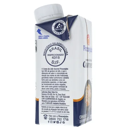 CREME de LEITE PIRACANJUBA GOURMET TP 200G 360-11
