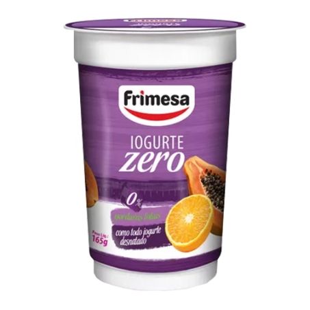 Iogurte Desnatado Frimesa Mamão e Laranja Zero Pote 165gr