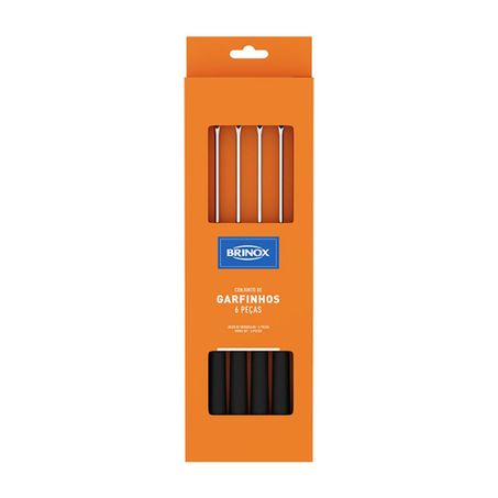 CONJUNTO GARFO PARA FUNDE BRINOX 23CM PRETO