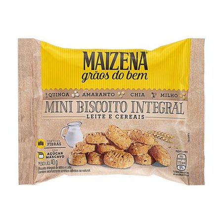 Biscoito integral leite maizena 40g
