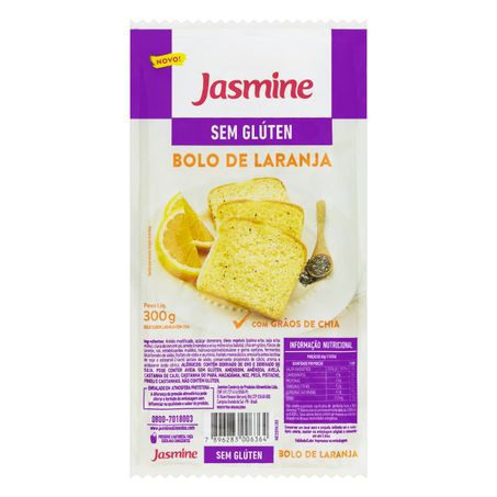 BOLO LARANJA COM CHIA SEM GLÚTEN JASMINE