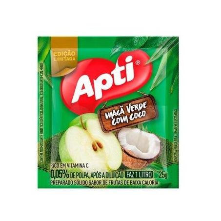 Refresco Apti Maça Verde/Coco 25g