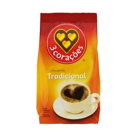 Café 3 Corações Tradicional Pacote 500G