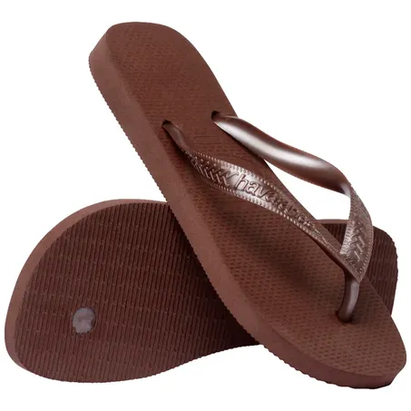 Chinelo havaianas top tiras 39/0 cafe