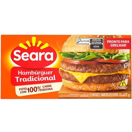  HAMBURGUER BOVINO  SEARA 672G