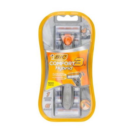 Aparelho barbear hybrid + 6 carga bic