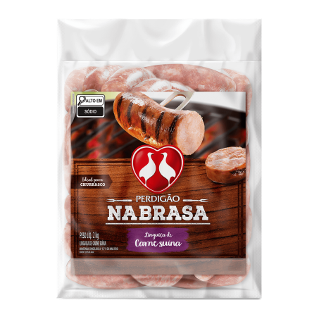 Linguica carne suina perdigao nabrasa 700g